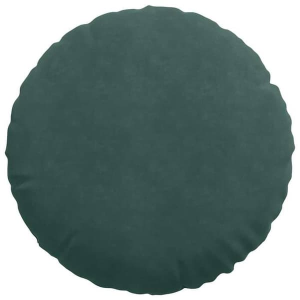 vidaXL Sittkuddar 2 st Mörkgrön Ø50 x 19 cm Sammet 42014176