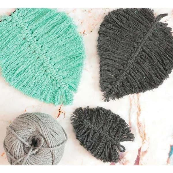 Bomull för macrame ø 2,5 mm x 80 m - vattengrön