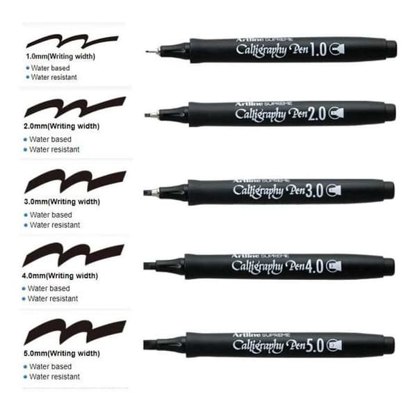 Svart kalligrafipenna 3mm