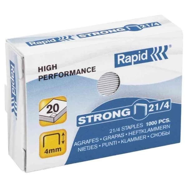 Agrafes - RAPID - 21/4 - Galvaniserad - 5000 stycken - Blandad