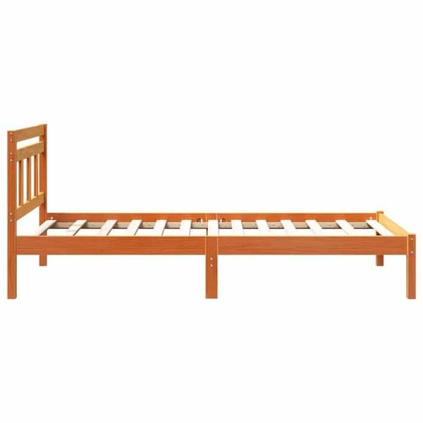 vidaXL Sängram Brun 80 x 200 cm Massivt trä 872346