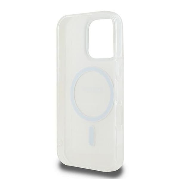Coque för iPhone 16 Pro Max - DKNY Hardcase Repeat Texture Pattern With Stripe MagSafe (DKHMP16XHRHSEP) - Rosa