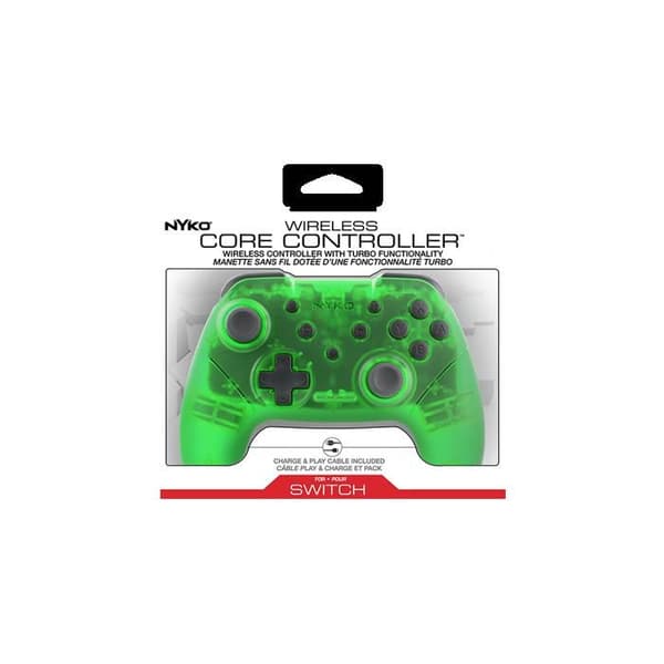Trådlös Core Green-handkontroll för Nintendo Switch