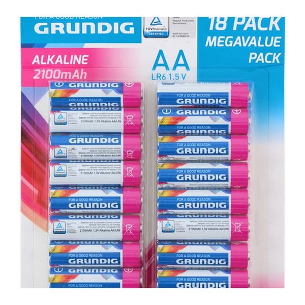 Grundig - Alkaliska batterier AA / LR6 1,5V 18 st.