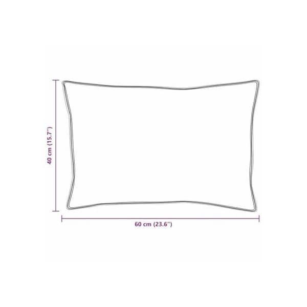 Rektangulär kudde i bomull - vidaXL - Vit - 130gsm 100% bomull - 0,8 kg - Rektangulär form - Andningsbar