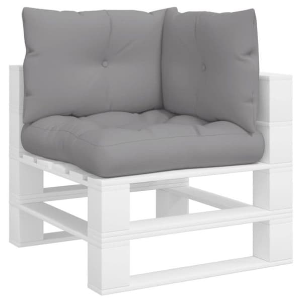 vidaXL Pallkuddar set om 3 grå tyg 360857