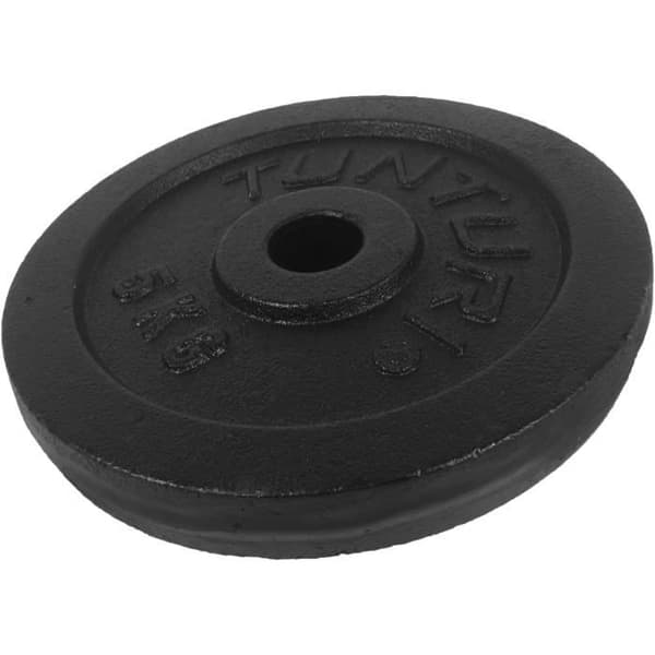 TUNTURI 5 kg svart viktplatta, enhet