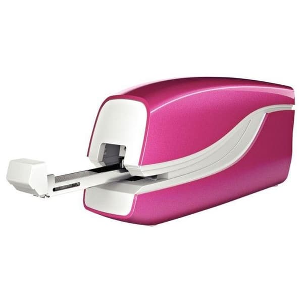 Elastisk häftapparat - LEITZ - WOW - Metallisk rosa - 10 ark - Trådlös batteri