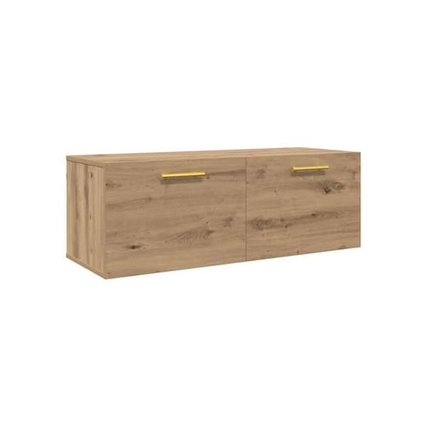 Väggmöbel ek - vidaXL - 100x36.5x35 cm - Väggmontering - Rustik - Effektiv förvaring - Modern design