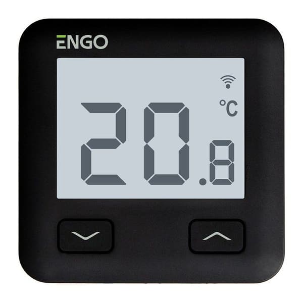 Inbyggd internet temperaturregulator ENGO E10-B, svart, 230 V