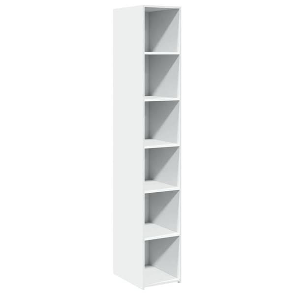 vidaXL Buffé hög vit 30x41x185 cm ingenjörsträ 846411