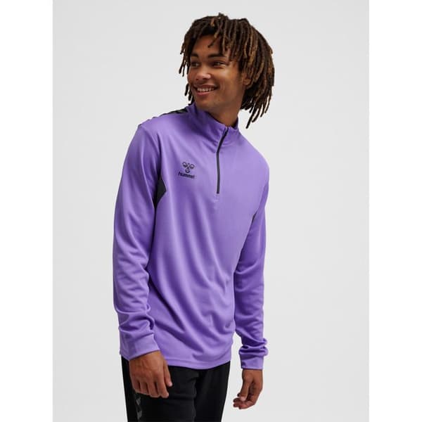 Hummel Authentic halvzip sweatshirt - dahlia lila/asfalt