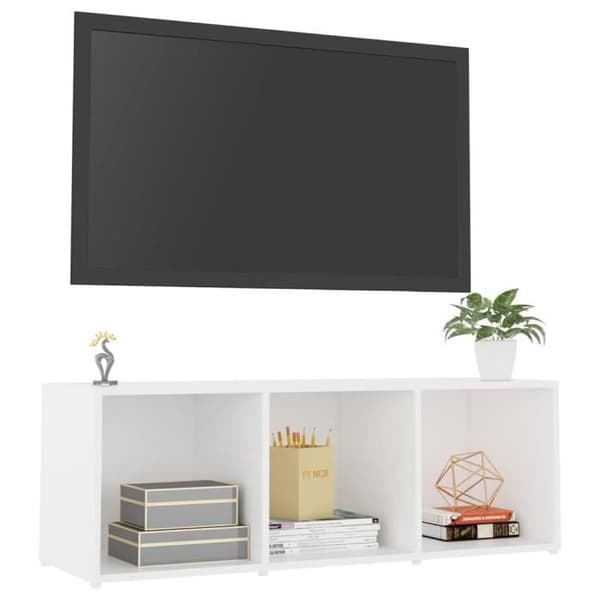 vidaXL TV-möbel Vit 107x35x37 cm Agglomerat