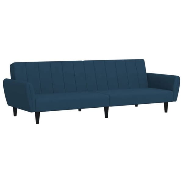 vidaXL 2-sits bäddsoffa sammetsblå 375857