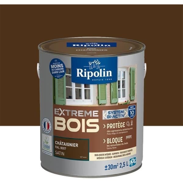 Extrem träfärg - Satinkastanj - RIPOLIN - 2,5 L