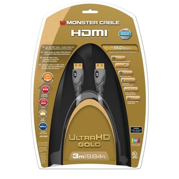 HDMI 2.0 UHD Monster Gold-kabel 3 m