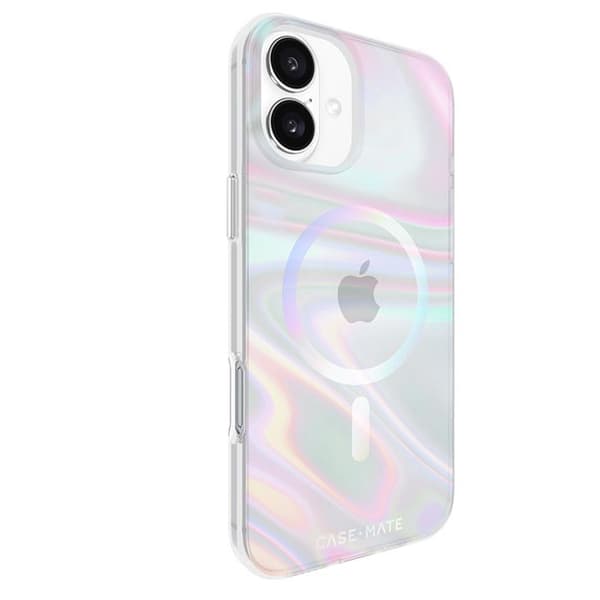 Skyddsskal - Case-Mate - iPhone 16 Plus - Iriserande - Semi-hård - Tvålbubbla