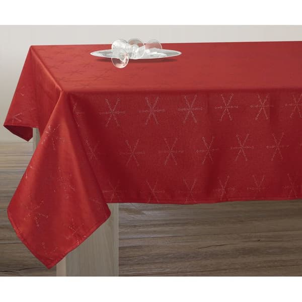 LE LINGE DE JULES Duka Lurex Bordeaux Silver 150x300 cm - Lättskött & fläckavvisande