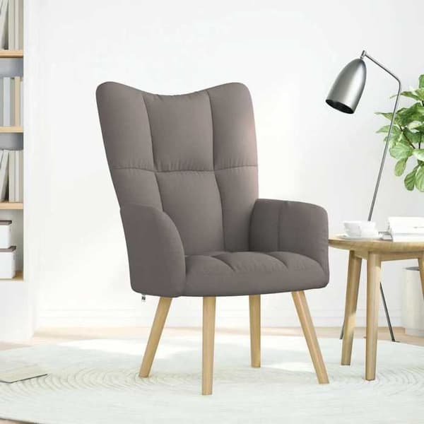 vidaXL Avkopplingsfåtölj Taupe Tyg 4016773