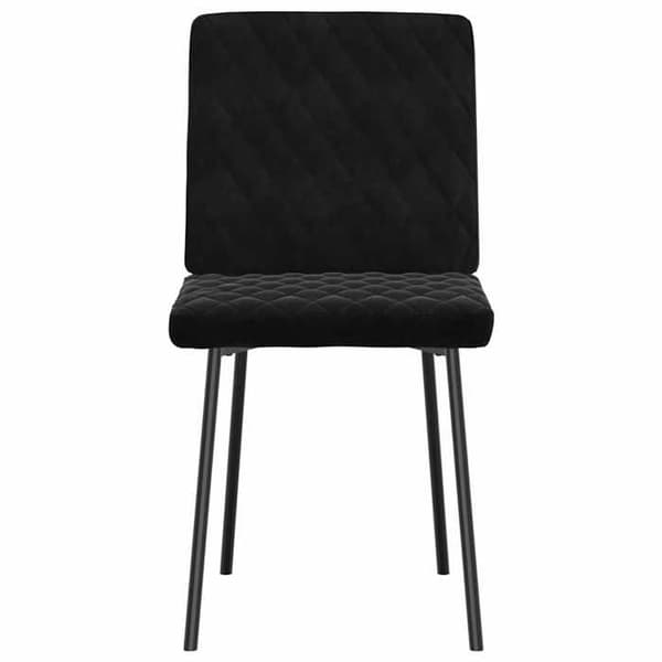 vidaXL Matstolar set om 2 Svart Sammet 4101109