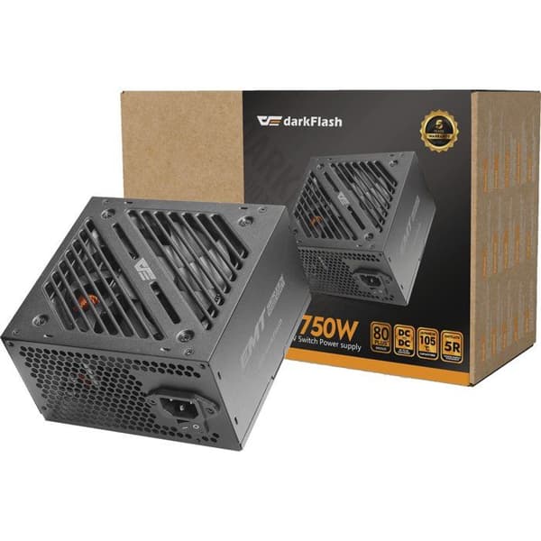 DARKFLASH EMT - icke-modulär PC-strömförsörjning - 750 W - 80Plus Bronze