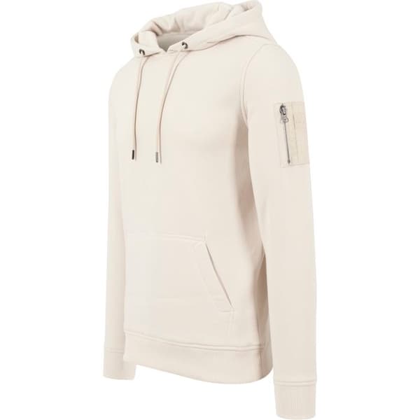 Sweatshirt - URBAN CLASSICS - Bomber - Beige - Långa ärmar - Känguruficka