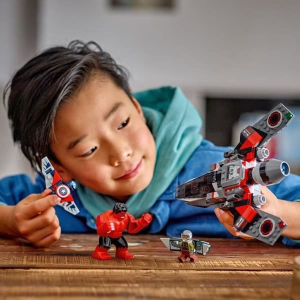 LEGO Marvel 76292 Captain America vs Hulk Red - byggbart jaktplan
