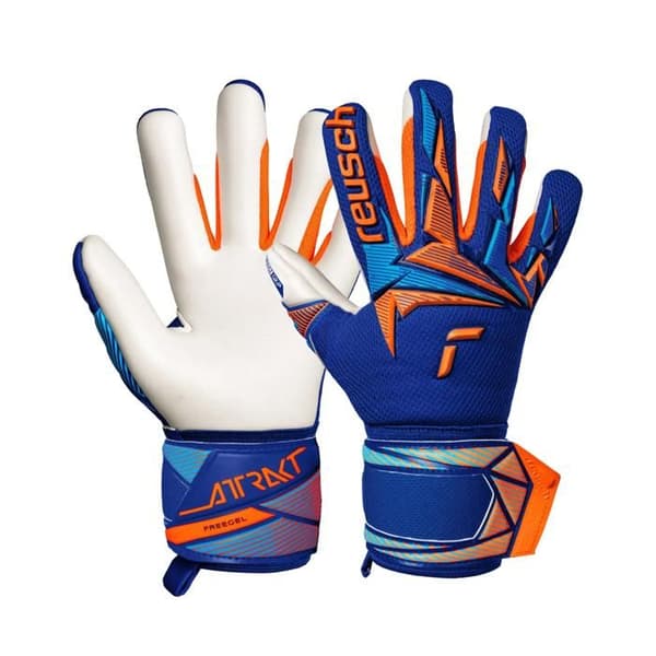 Målvaktshandskar barn Reusch Attrakt Freegel Advance - sharp blu/shock orang