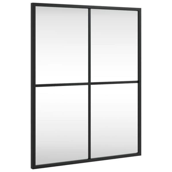 Svart väggspegel 40x50 cm rektangulär järn