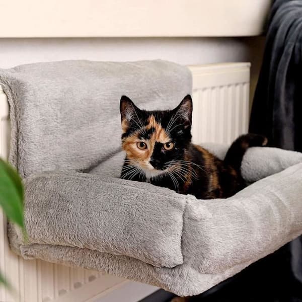 Radiatorbädd - dibea - CB00290 - Grå - Bekväm - För katt