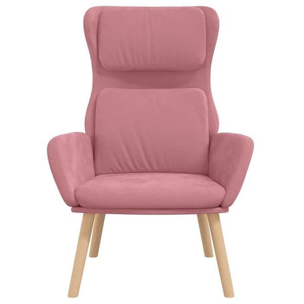 vidaXL avkopplingsstol Rosa sammet 341355