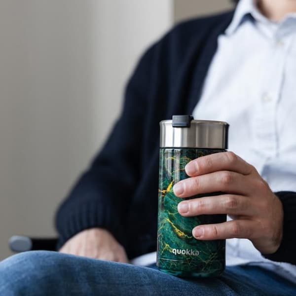 Kaffe mug - QUOKKA - Boost - Rostfritt stål - 400 ml - Grön