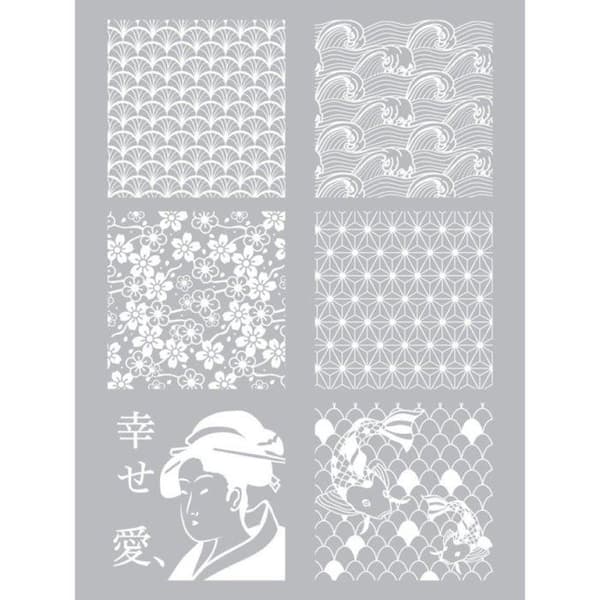 Graine Créative - Silkscreen schablon för polymerlera Japan
