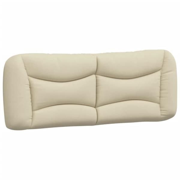 Sänggavelkudde - VIDAXL - Klassisk - Kräm - 120 cm - Hållbart tyg