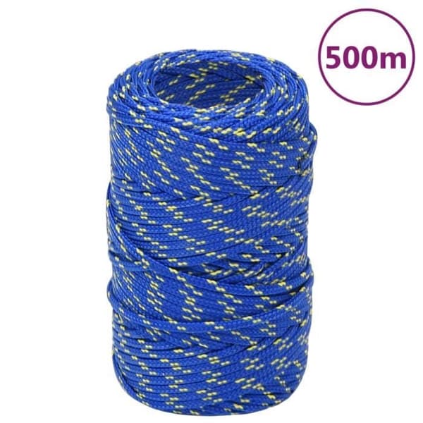 152427 vidaXL Båtrep Blå 2 mm 500 m Polypropen