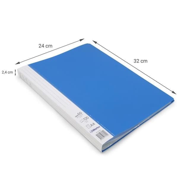 Dokumentskydd - WAYTEX - 931335B - 120 visningar - 60 fickor - Blå