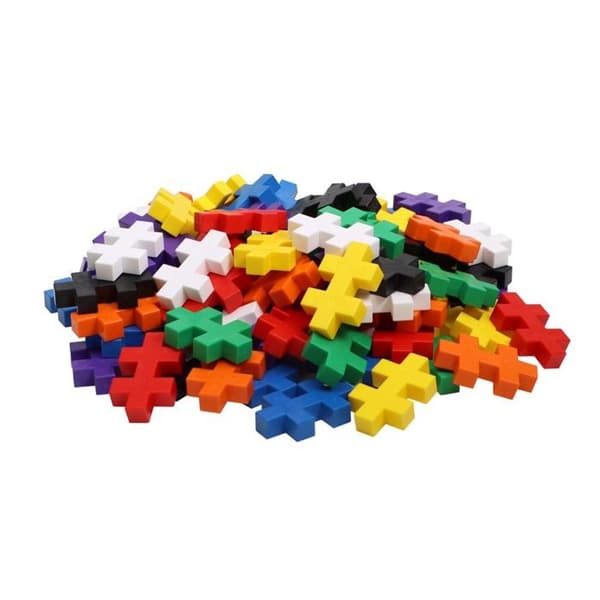 Byggleksak i plast - PLUSPLUS - Påfyllning 100 bitar - Midi Basic - Kreativ monteringslek