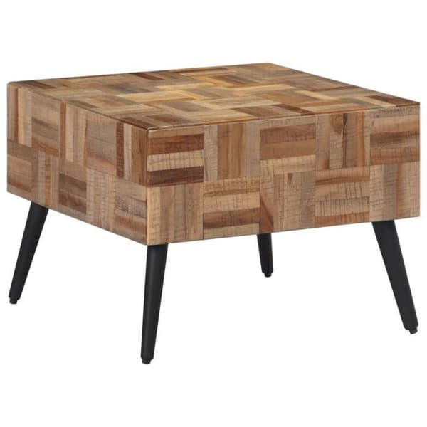 vidaXL Soffbord Grå 55x55x40 cm Solid Reclaimed Teak 358521