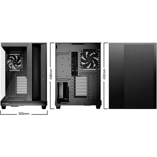 PC-chassi - Be QUIET! Light Base 500 - Kompakt - 4 fläktar 120 mm - Optimerad luftflöde - Vattenkylning 360 mm
