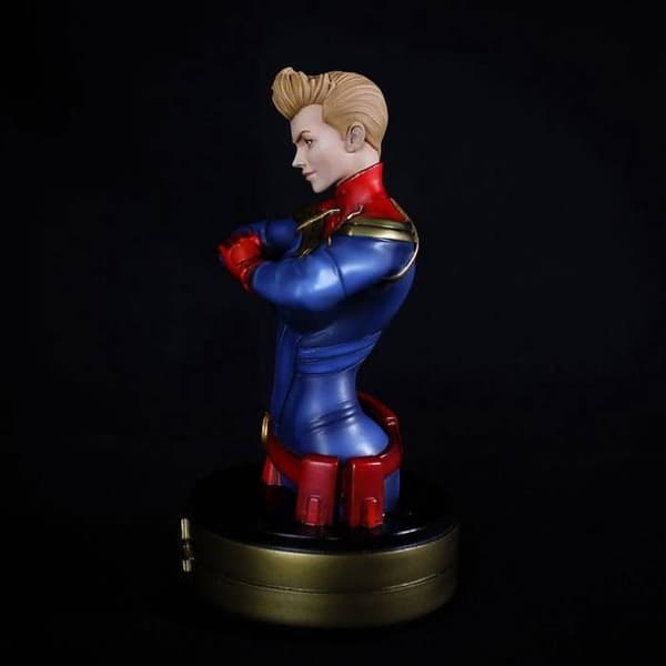 Byst - Semic - Captain Marvel - 20 cm - Polyresin - 2 utbytbara huvuden