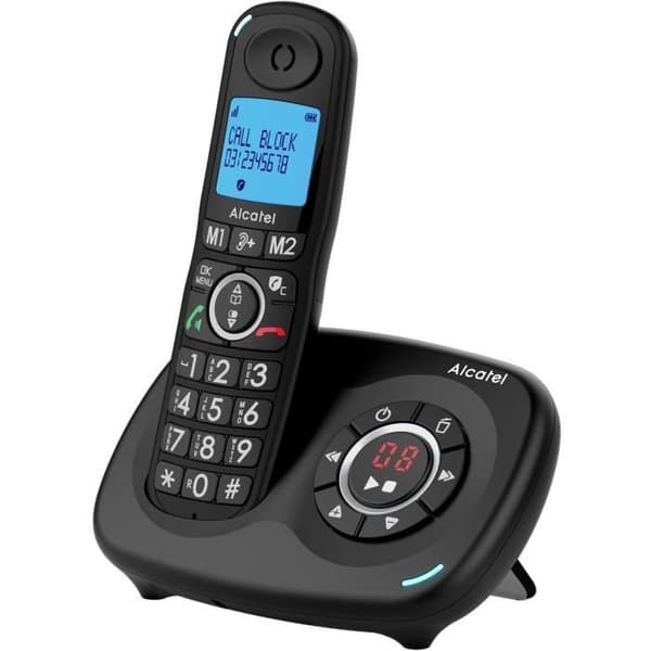 ALCATEL XL595 B Röst Svart