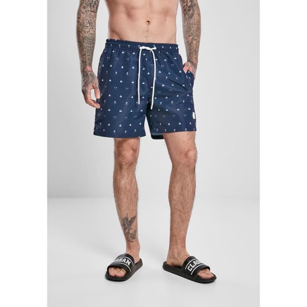 Urban Classics mönster badshorts