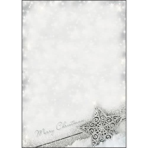 Julskrivpapper - SIGEL - Julstjärna - 90g/m² - Vit