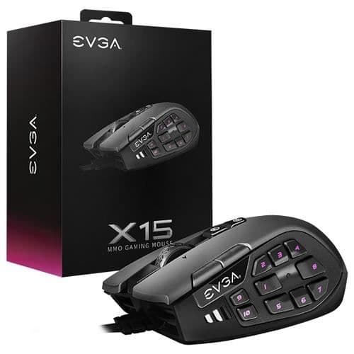Souris MMO - EVGA - X15 - Optisk - 16000 DPI - 20 programmerbara knappar