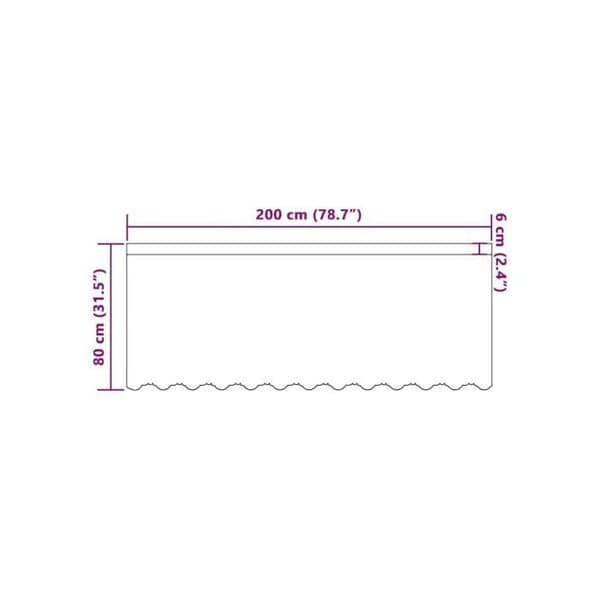 Spetsgardin - vidaXL - 80x200 cm - Vit - Polyester - Ljusfiltrerande - Integritetspaneler - Lätt