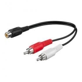 RCA hona audio Y-adapterkabel, 0,2m
