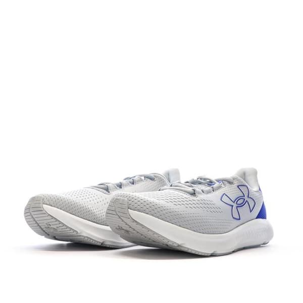Grå/blå löparskor för män Under Armour Charged