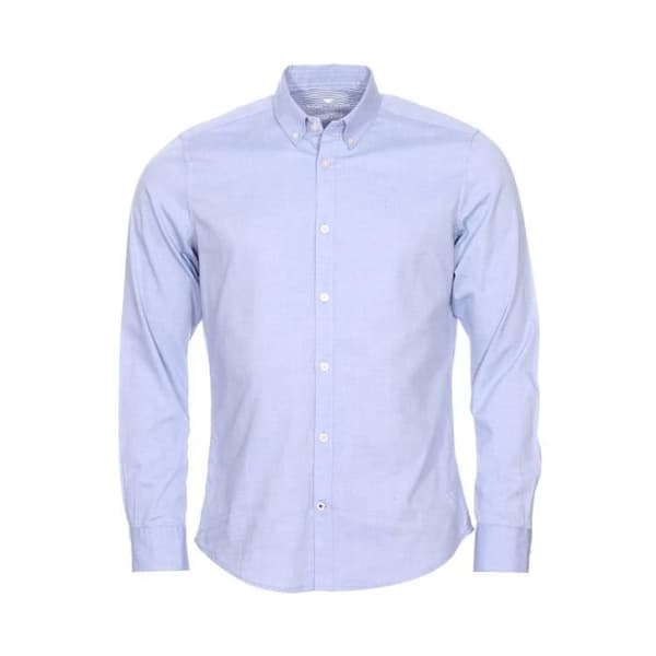 Högt - TOM TAILOR - Man - 100% bomull - Klassisk krage - Blå