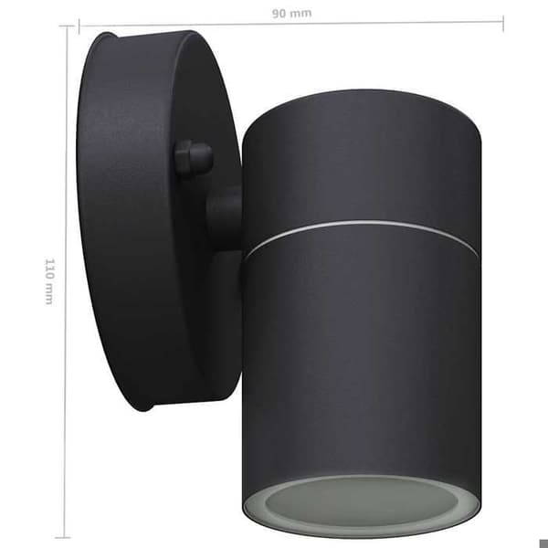 vidaXL Utomhus LED-vägglampa 2 st Stål 42416