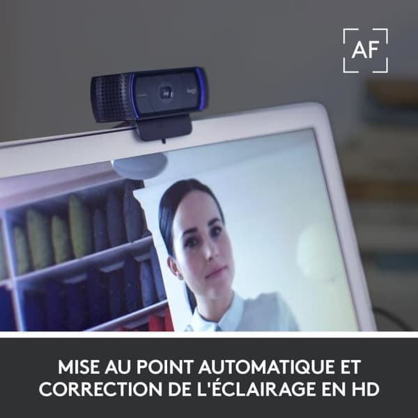 Webbkamera - Full HD 1080p - Logitech - C920 S - Inbyggd mikrofon